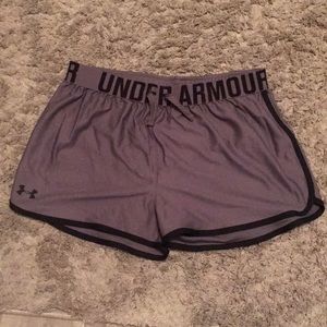 Gray Under Armour Running Shorts